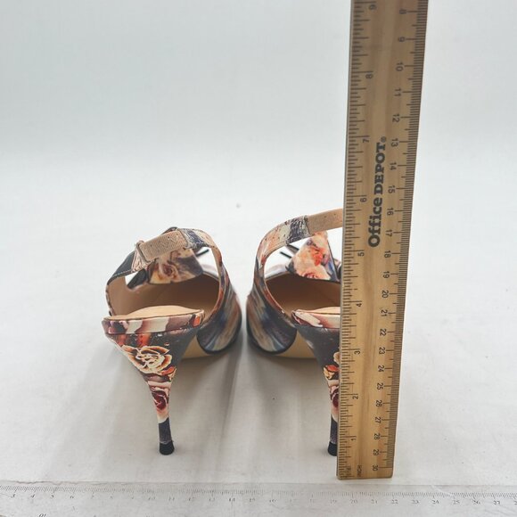 YDN Women Stiletto Mid Heel Pumps Bow Pointed Toe Slingback Slip on Sandals Dres - Picture 4 of 7